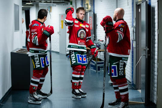 Frölundas Linus Nässén, Filip Johansson och Jan Mursak