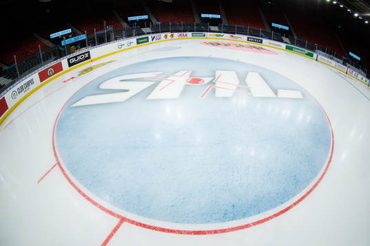 En tekningscirkel med SHL logon