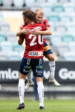 Örgrytes Hampus Dahlqvist och Hampus Dahlqvist jublar