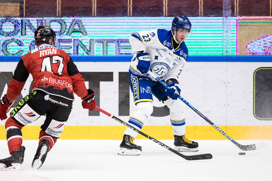 Leksands Mikael Ruohomaa och Malmö Redhawks Joakim Ryan