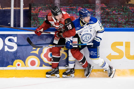 Malmö Redhawks Marcus Sylvegård och Leksands Justin