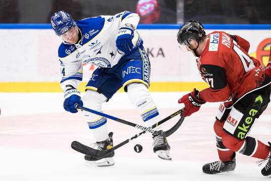 Leksands Carter Ashton och Malmö Redhawks Joakim Ryan