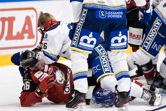 Malmö Redhawks Matias Lassen  och Leksands Patrik Norén