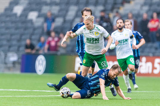 Hammarbys Gustav Ludwigson och Djurgårdens Jacob Une
