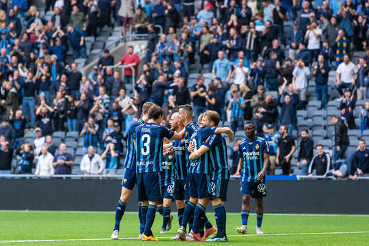 Djurgårdens spelare jublar