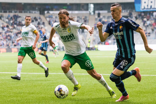 Hammarbys Bjørn Paulsen och Djurgårdens Haris Radetinac