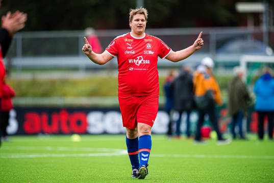 Niklas Presthus of Kolstad fotball celebrates
