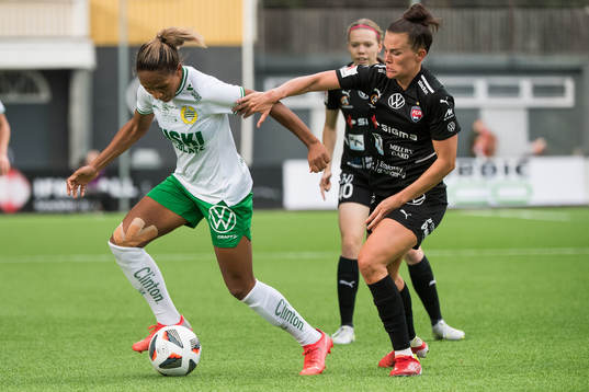 Hammarbys Madelen Janogy och Rosengårds Katrine Veje
