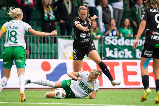 Rosengårds Stefanie Sanders och Hammarbys Eva Nyström