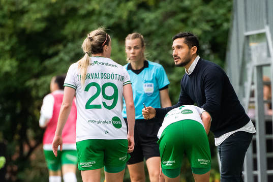 Hammarbys tränare Pablo Pinones-Arce och Berglind Björg