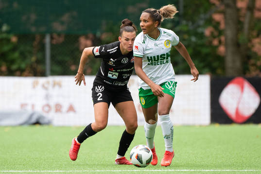 Hammarbys Madelen Janogy och Rosengårds Katrine Veje