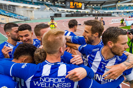 IFK Göteborgs Alexander Jallow, Mattias Bjärsmyr och