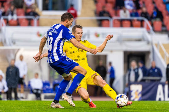 IFK Göteborgs Marcus Berg och Halmstads Andreas Bengtsson