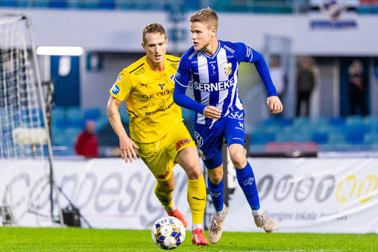 Halmstads Andreas Bengtsson och IFK Göteborgs Gustaf Norlin