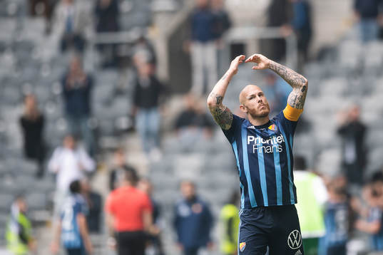 Djurgårdens Magnus Eriksson jublar