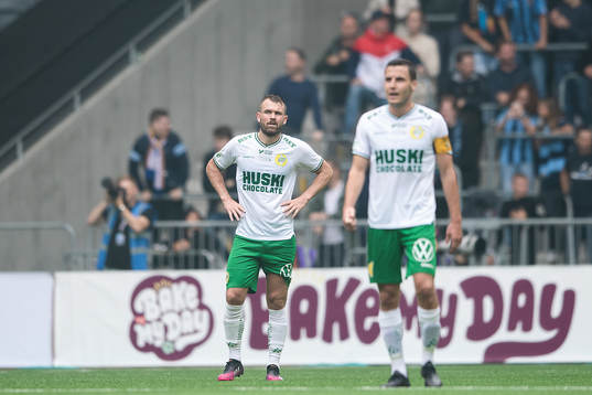 Hammarbys Mads Fenger Nielsen och Jeppe Andersen deppar