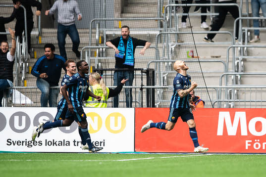 Djurgårdens Magnus Eriksson jublar