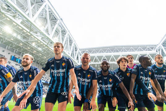 Djurgårdens spelare jublar