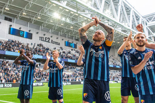 Djurgårdens Magnus Eriksson jublar