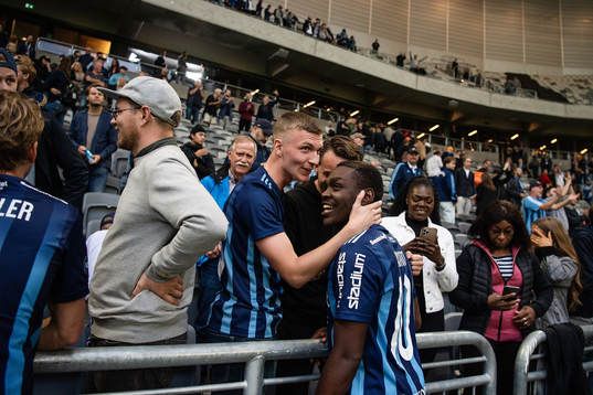 Djurgårdens Joel Asoro jublar