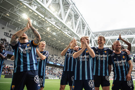 Djurgårdens Magnus Eriksson, Elliot Käck, Albion Ademi,
