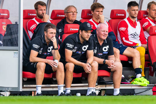 Degerfors tränare Andreas Holmberg och tränare Tobias