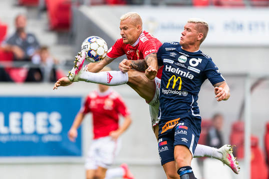 Kalmars Rasmus Sjöstedt och Degerfors Victor Edvardsen