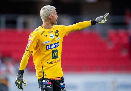 Degerfors målvakt Alfie Malik Whiteman
