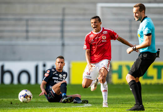 Kalmars Romario Pereira Sipiao och Degerfors Nikola Djurdjic