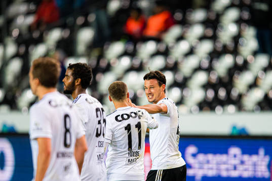 Stefano Vecchia of Rosenborg celebrates