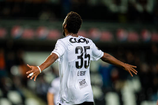 Emil Konradsen Ceide of Rosenborg celebrates