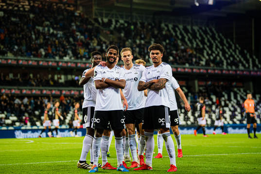 Noah Jean Holm of Rosenborg celebrates