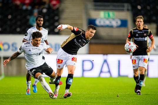 Noah Jean Holm of Rosenborg and Jostein Maurstad Gundersen