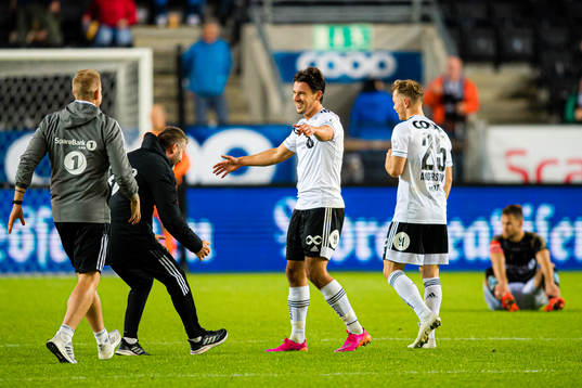 Stefano Vecchia of Rosenborg celebrates