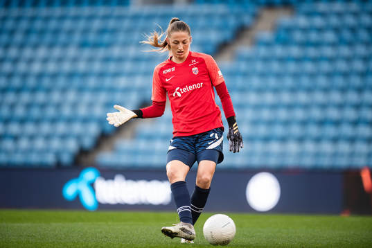 Goalkeeper Cecilie Hauståker Fiskerstrand of the Norwegian