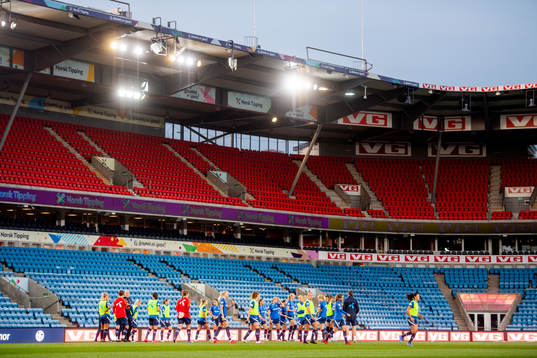 Players of the Norwegian women's national football team