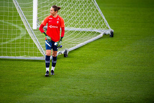 Goalkeeper Rugile Maria Rulyte of the Norwegian women's