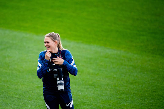Ingvild Isaksen, press officer of the Norwegian women's
