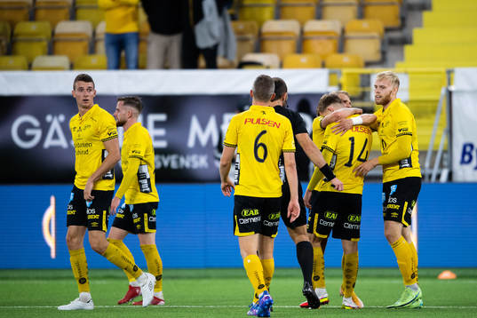 Elfsborgs Sveinn Aron Gudjohnsen jublar