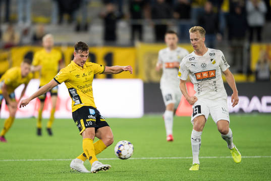 Elfsborgs Simon Olsson och Häckens Gustav Berggren