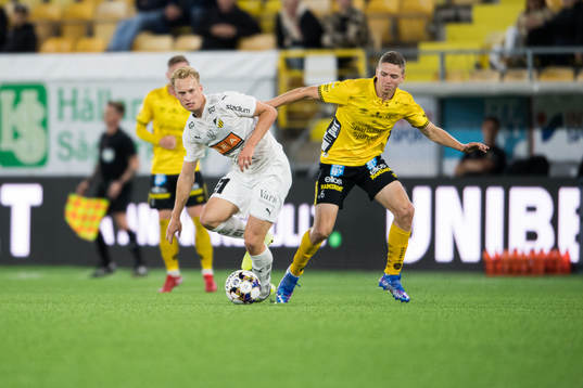 Häckens Gustav Berggren och Elfsborgs André Rømer