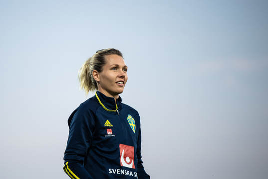 goalkeeper Jennifer Falk of the Swedish women's national