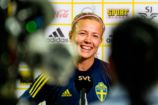 Hanna Glas of the Swedish women's national football team is