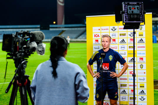 Hanna Glas of the Swedish women's national football team is