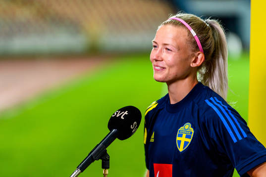Hanna Glas of the Swedish women's national football team is