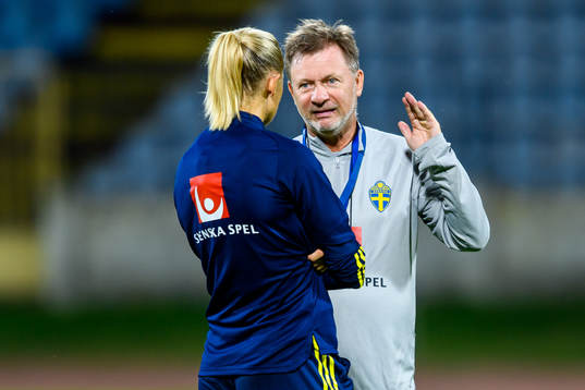 Peter Gerhardsson, head coach of the Swedish women's