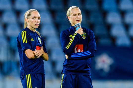 Elin Rubensson and Filippa Curmark of the Swedish women's