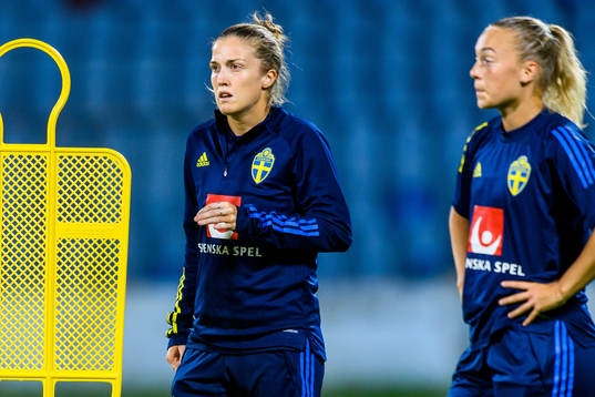 Filippa Angeldahl and Hanna Bennison of the Swedish women's