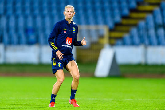 Sofia Jakobsson of the Swedish women's national football