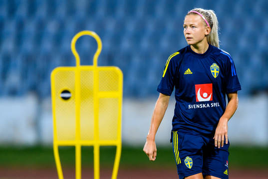 Hanna Glas of the Swedish women's national football team